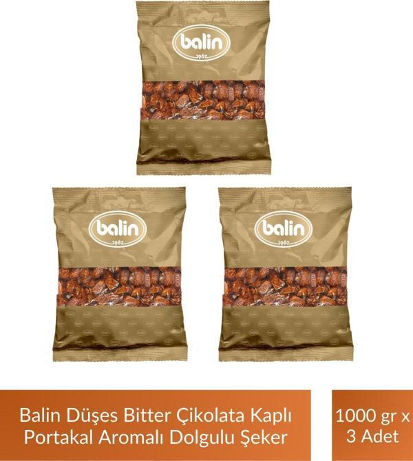 Balin Düşes Çikolata Kaplı Portakal Aromalı Sert Şeker 1000 gr x 3 Adet - Image 1