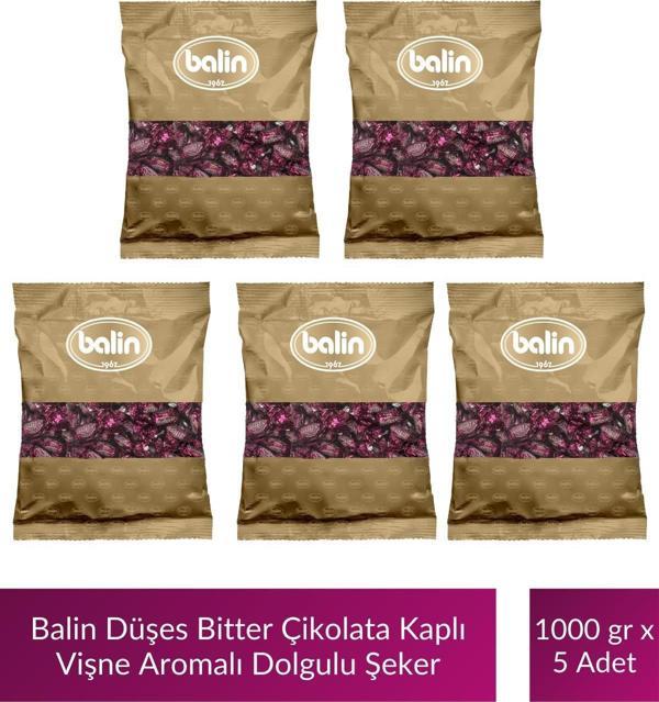 Balin Düşes Çikolata Kaplı Vişne Aromalı Sert Şeker 1000 gr x 5 Adet - Image 1