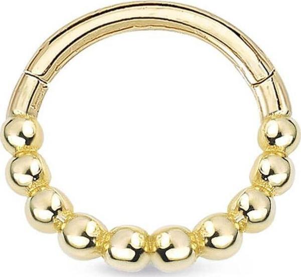 Lilarote Pırlanta Sıralı Top Toplu Altın Helix Piercing - Image 1