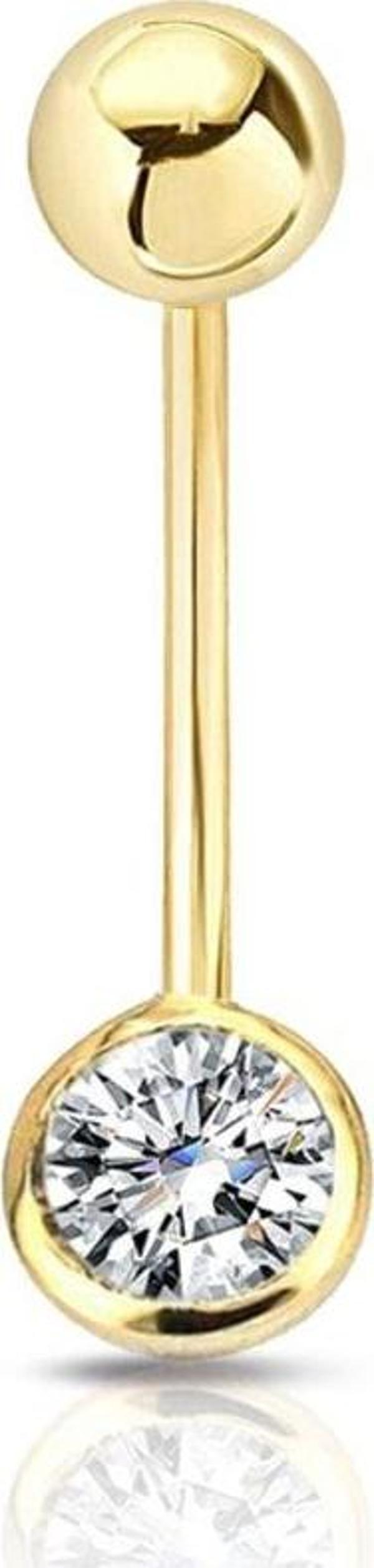 Lilarote Pırlanta 0.15 Ct Pırlanta Göbek Piercing - Image 1