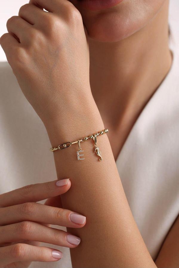 Harf Charm & Denizatı Charm Duo Portoro Bileklik - Image 1
