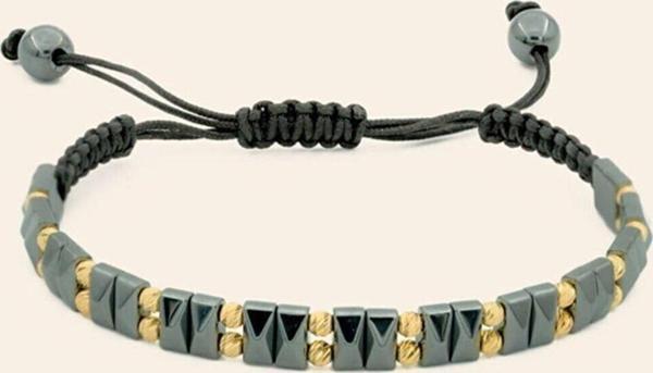 Italyan Tasarım Altın Ipli Erkek Bileklik - Image 1