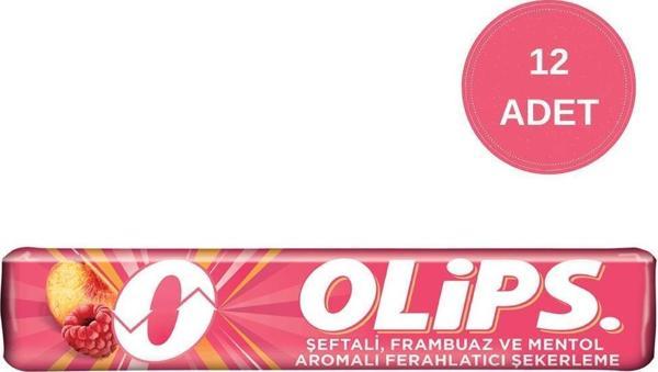 Olips Şeftali Frambuaz Mentollü Şekerleme 12 Adet | Ferahlatıcı Tat - Image 1