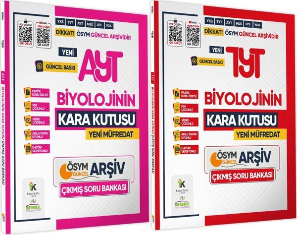 2025 TYT-AYT BİYOLOJİ Kara Kutu ÖSYM Çıkmış Soru Havuzu Bankası 2li SET Konu Özetli Dijital Çözümlü - Karakutu Yayınları - Image 1