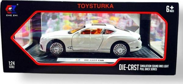 Can Ali Toys 1:24 Metal Model Koleksiyon Araba Bentey Beyaz 21 Cm Cz140B - Image 1
