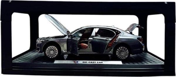 Can Ali Toys 1:24 Metal Model Koleksiyon Araba Bmw 7 Gri 21 Cm Cz151B - Image 1