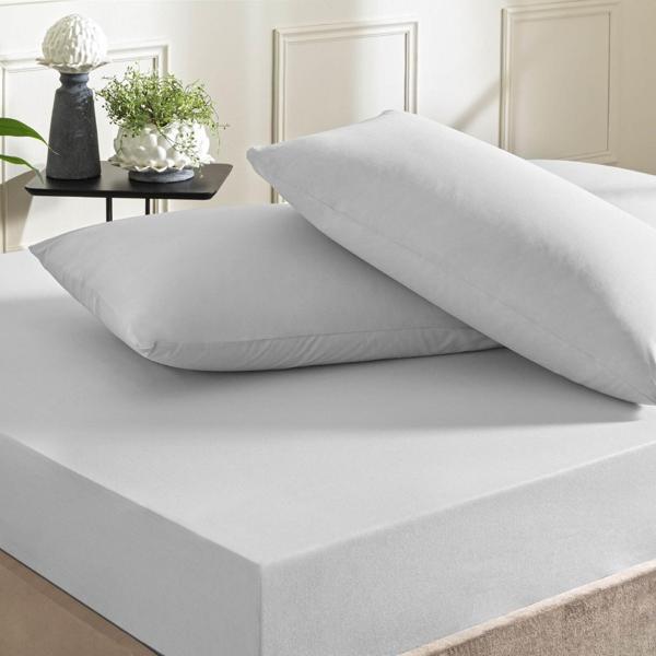 Taç Color Dreams Ranforce Çift Kişilik Fitted Çarşaf Seti Gri - Image 1