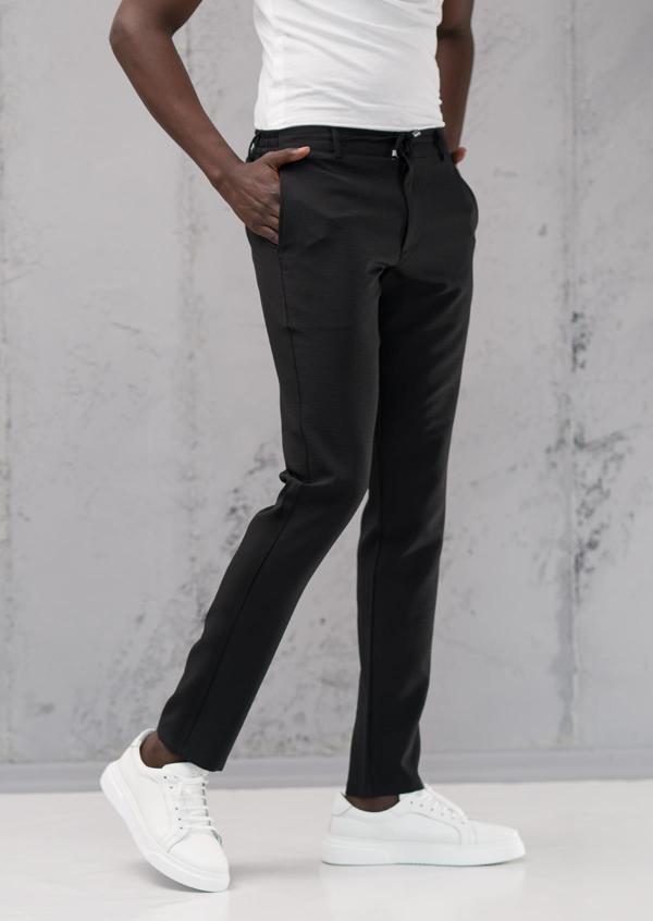 Beli Lastikli ve İplikli Armürlü Slimfit Pamuklu Likralı Jogger Pantolon - Image 1