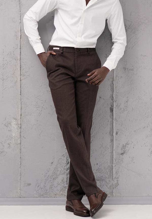 Ecer Regular Fit Düz Kalın Kışlık Gabardin Yan Cepli Pantolon - Image 1