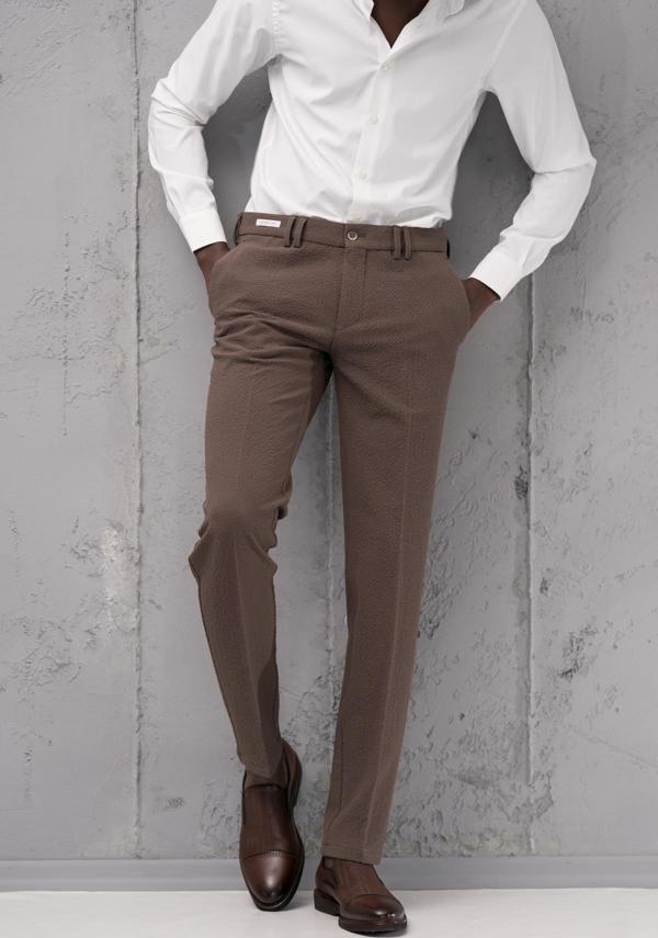 Ecer Regular Fit Yan Cepli Kışlık Gofre Kumaş Pantolon - Image 1