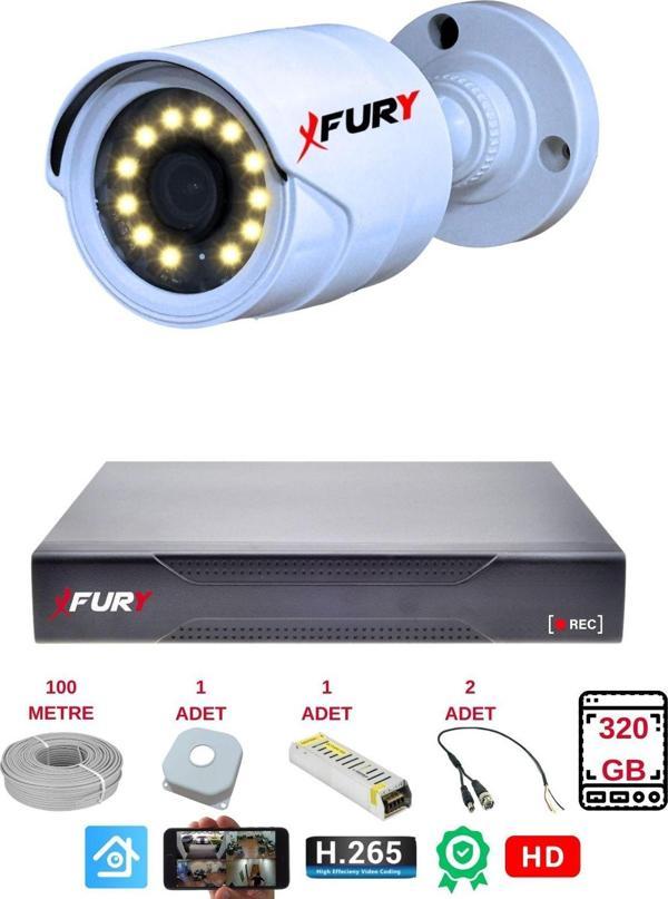 FURY 1 Li Gece Renkli Görüş Güvenlik Kamerası Full Hd-Su Geçirmez Güvenlik Kamerası Seti 320GB - Image 1