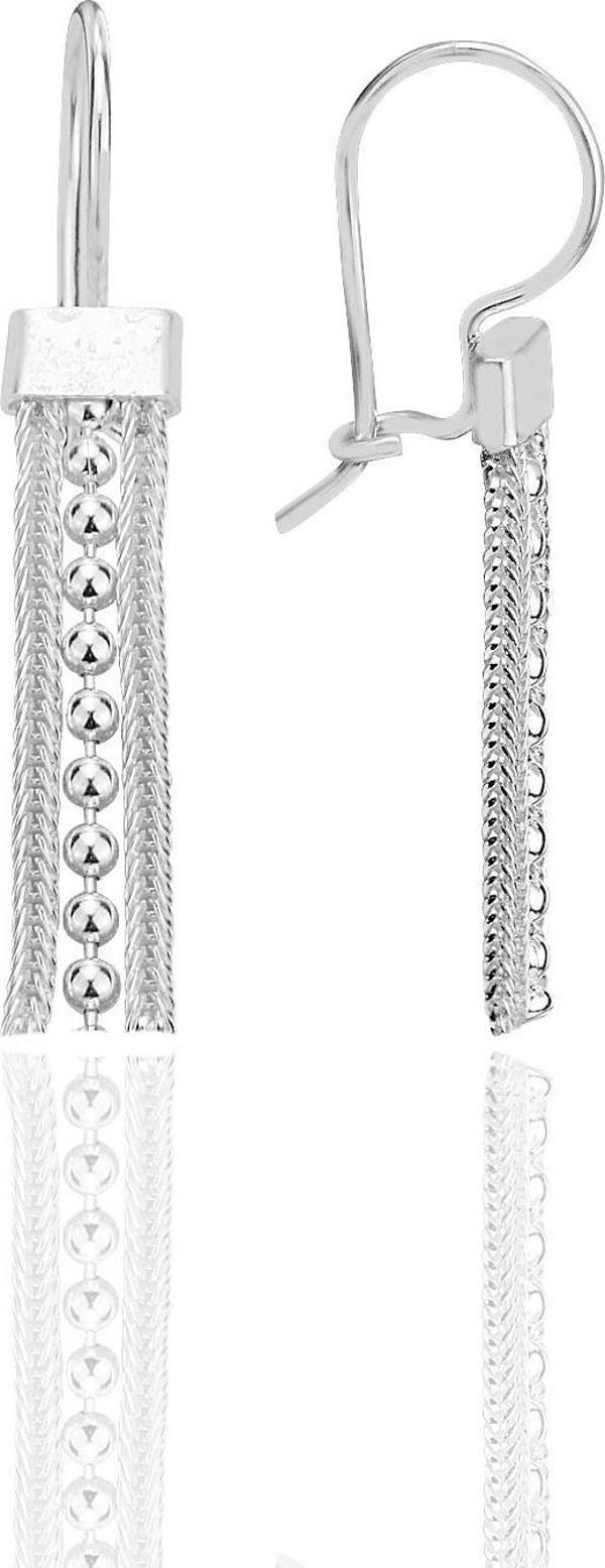 Gümüş 3 sıra toplu midyat hasırı küpe [barcode] - Image 1