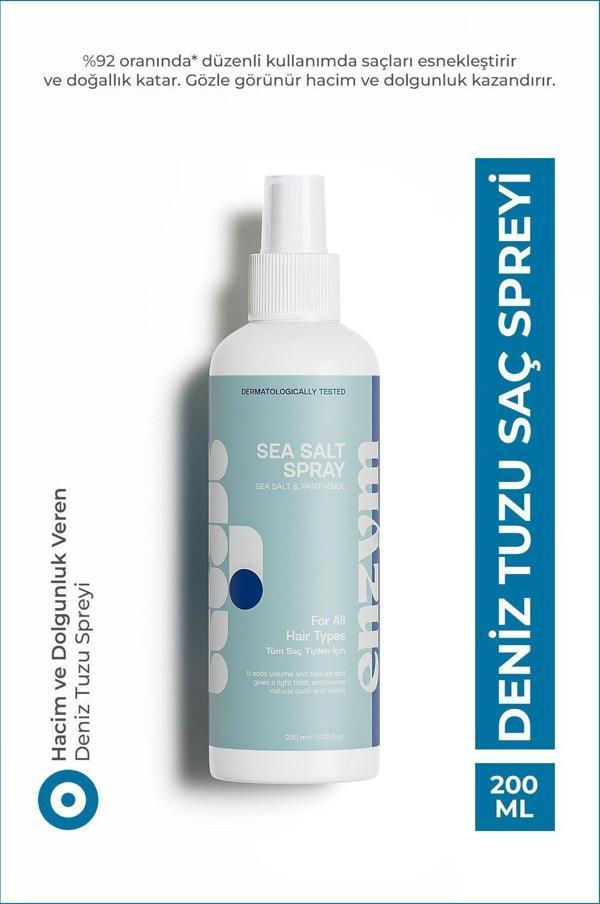 Enzym Cosmetics Hacim Ve Dolgunluk Veren, Saç Şekillendirici Deniz Tuzu Saç Bakım Spreyi 200 Ml - Image 1