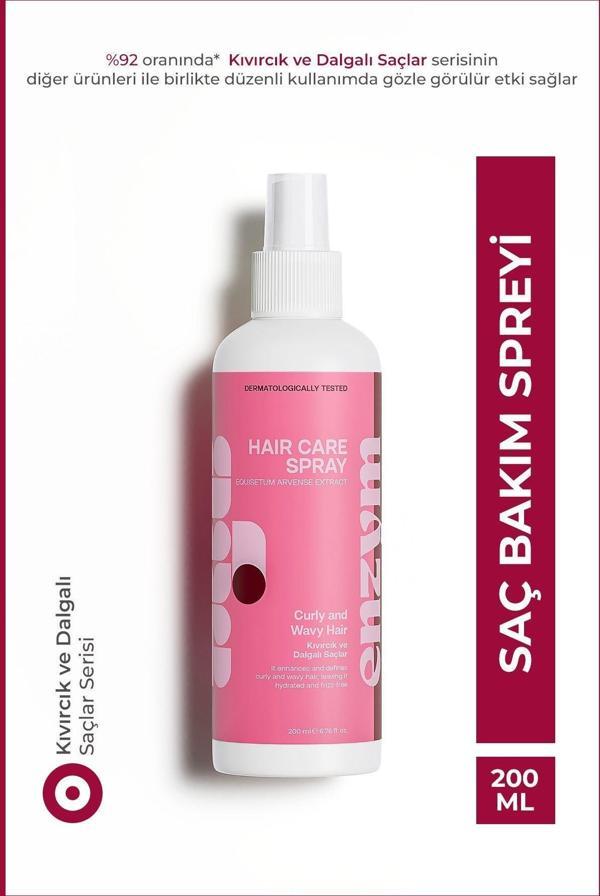 Enzym Cosmetics Kıvırcık Ve Dalgalı Saçlar İçin Bukle Belirginleştirici Saç Bakım Spreyi 200 Ml - Image 1