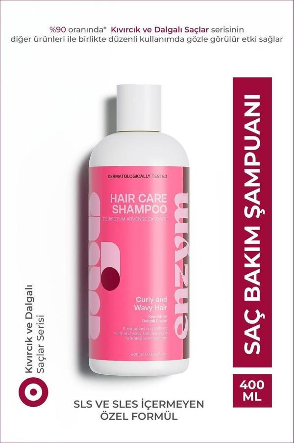 Enzym Cosmetics Kıvırcık Ve Dalgalı Saçlar İçin Saç Bakım Şampuanı 400 Ml (Bukle Belirginleştirici) - Image 1