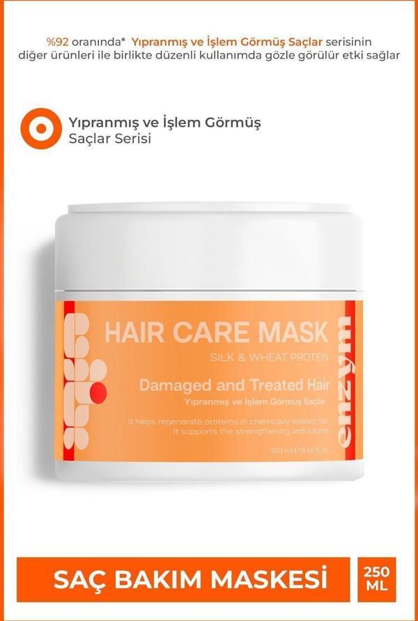 Enzym Cosmetics Kuru, Yıpranmış Ve Işlem Görmüş Saçlar Için Saç Bakım Maskesi 250 Ml - Image 1