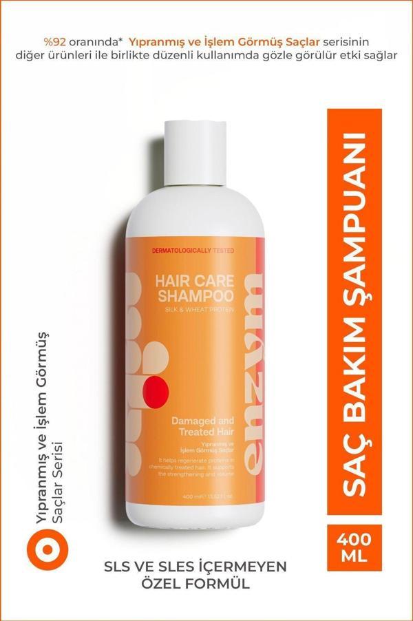 Enzym Cosmetics Kuru, Yıpranmış Ve Işlem Görmüş Saçlar Için Saç Bakım Şampuanı 400 Ml - Image 1