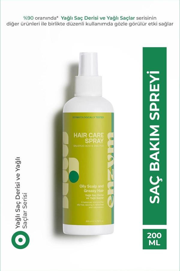 Enzym Cosmetics Yağlı Saç Derisi Ve Yağlı Saçlara Özel Yağlanma Karşıtı Saç Bakım Spreyi 200 Ml - Image 1