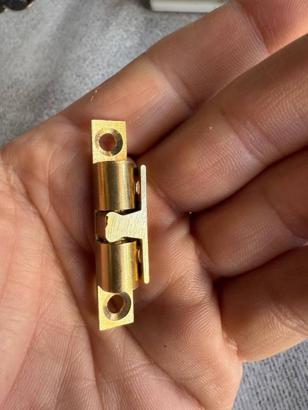 Sarı Metal Bilyalı Çıt Çıt - 50 mm | Ayarlanabilir Sertlik  PVC Sineklik, Mobilya, Dolap Kapak Tutuc - Image 1