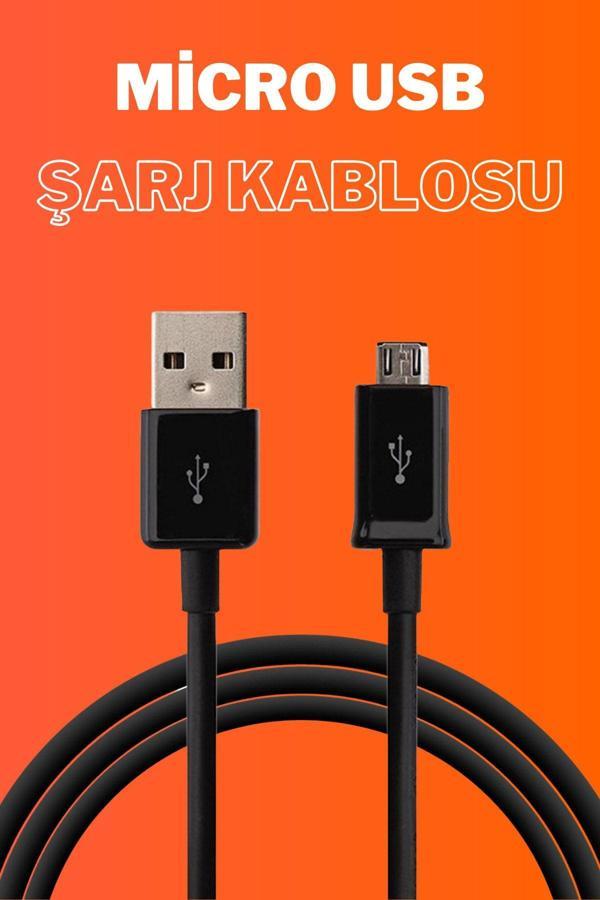Herşey Fırsat Micro Usb Hızlı Şarj Ve Data Kablosu-Siyah-Beyaz-2 Adet- 1 Metre - Image 1