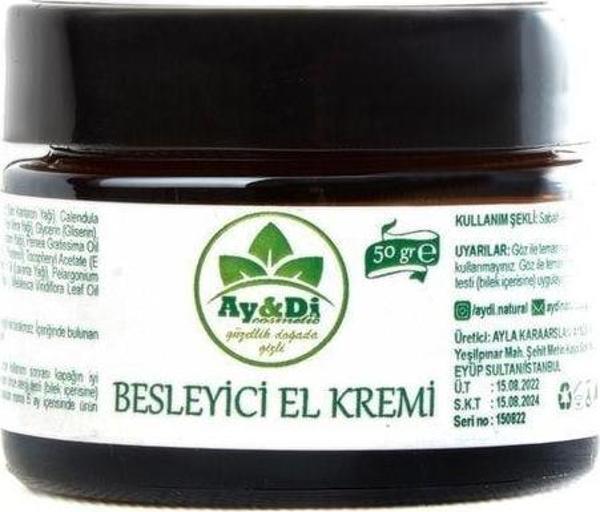 Ay&Di Natural Yoğun Nemlendirici Besleyici El Kremi / Phanthenol / E Vitamini - Image 1