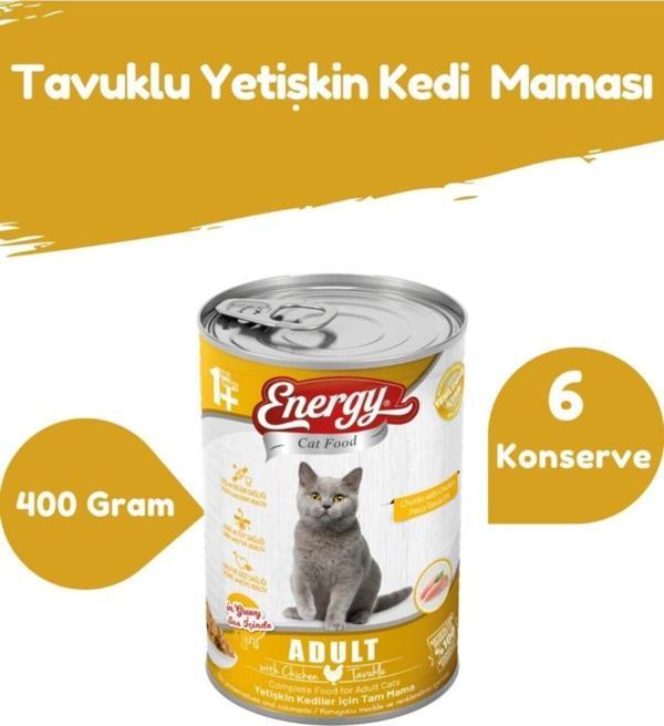 Energy Tavuklu Yetişkin Kedi Maması-400 Gram-6 Konserve - Image 1