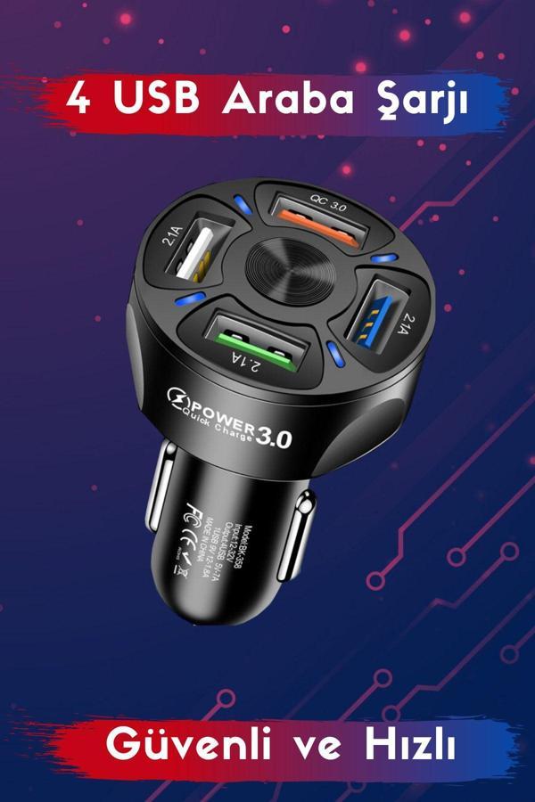 Herşey Fırsat 4Lü Usb Şarj Cihazı - Image 1
