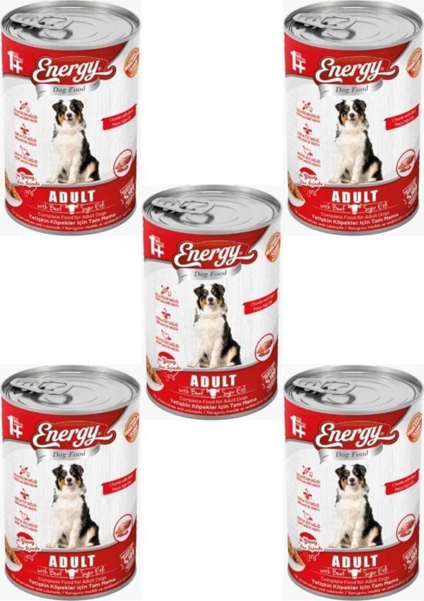Energy Dog Food Sığır Etli Yetişkin Islak Köpek Maması 5'Li – 400 G - Image 1