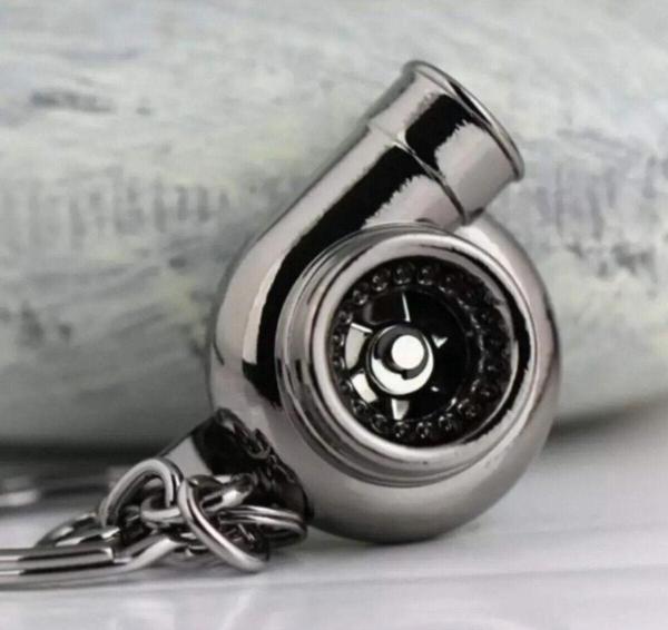 Key Rings Oto Çok Amaçlı Turbo Tasarımlı Anahtarlık Üflemeli -Metal Krom Renk - Image 1