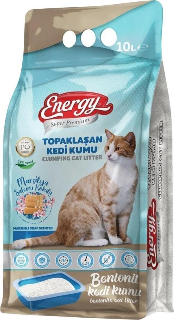 Energy Ince Taneli Sabun Kokulu Kedi Kumu-10 Litre - Image 1