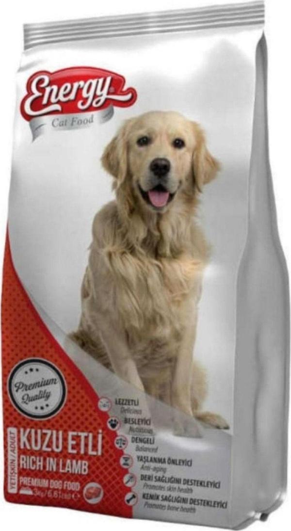 Energy Kuzu Etli Köpek Maması 3 Kilogram-2 Adet - Image 1