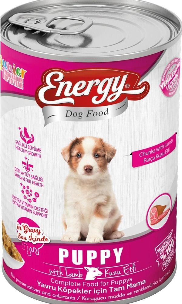 Energy Kuzu Etli Yavru Islak Köpek Maması Konserve 415 Gr 10 Adet - Image 1