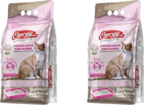 Pet Food Energy Kedi Kumu - Bebek Pudra Kokulu Bentonit-Doğal-2 Adet 5 5 = 10 Lt - Image 1