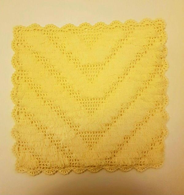 Herşey Fırsat Banyo Lifi Yün El Örmesi Çeyizlik Kare Düz Desenli - Image 1