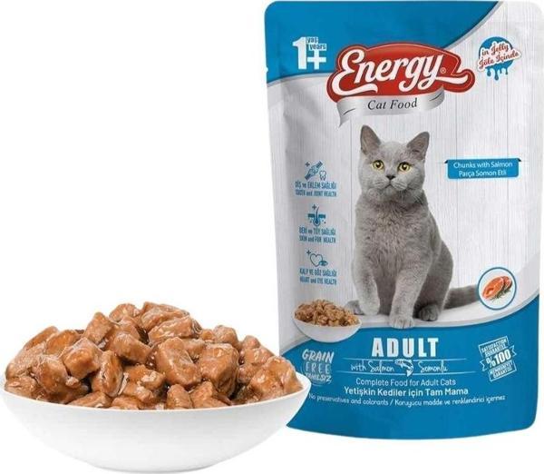 Energy Somonlu Islak Kedi Maması 85 Gram-24 Adet - Image 1