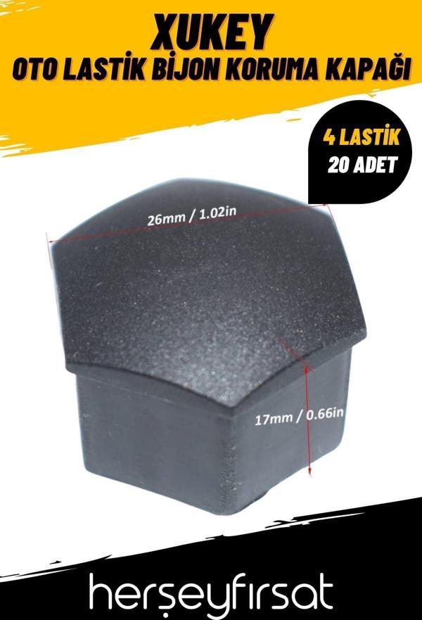 Xukey Oto Lastik Bijon Koruma Kapağı-4 Lastik Takım-20 Adet - Image 1