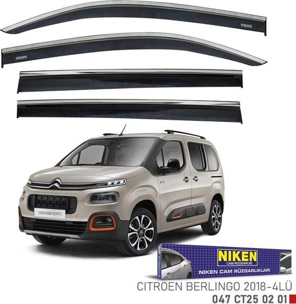 Citroen Berlingo Kromlu Cam Rüzgarlığı Niken 2019+ sonrası uyumlu - Image 1