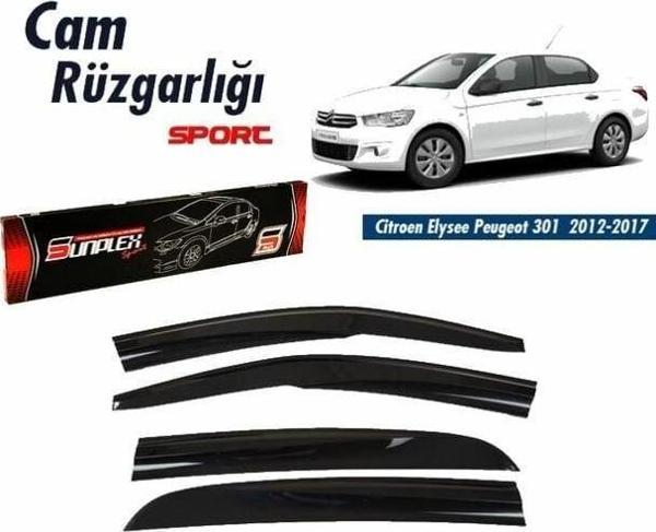 Citroen Celysee Mugen Cam Rüzgarlığı 2012-2017 arası 4'lü Sunplex - Image 1