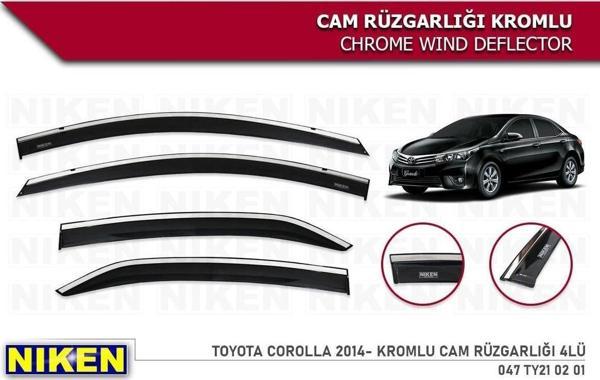 Toyota Corolla Kromlu Cam Rüzgarlığı Niken 2014+ - Image 1