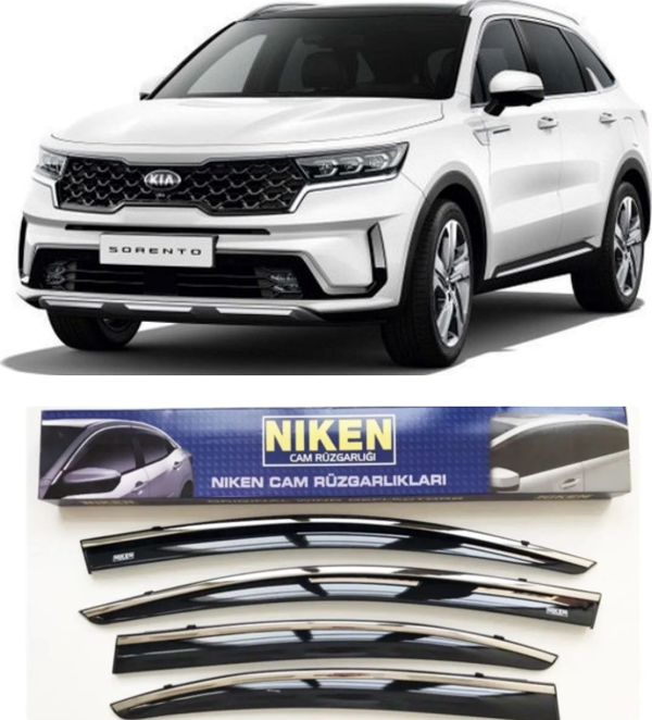 Kia Sorento Kromlu Cam Rüzgarlığı Niken 2021 sonrası uyumlu - Image 1