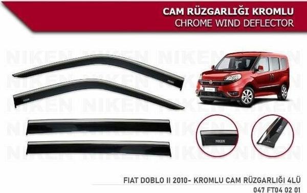 Fiat Doblo 2 Kromlu Cam Rüzgarlığı Niken 2010+ sonrası modeller - Image 1