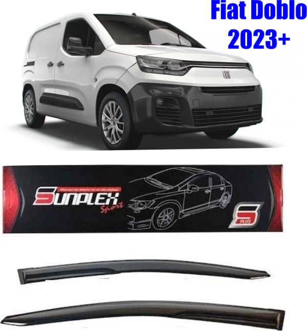 Fiat Doblo 4 Mugen Cam Rüzgarlığı 2023 sonrası 2'li Sunplex - Image 1
