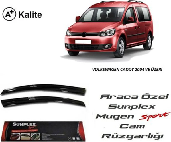 Vw Caddy Mugen Cam Rüzgarlığı 2004-2020 arası 2'li Sunplex - Image 1