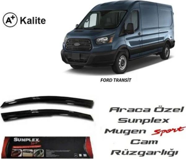 Ford Transit Mugen Cam Rüzgarlığı 2014 sonrası 2'li Sunplex - Image 1