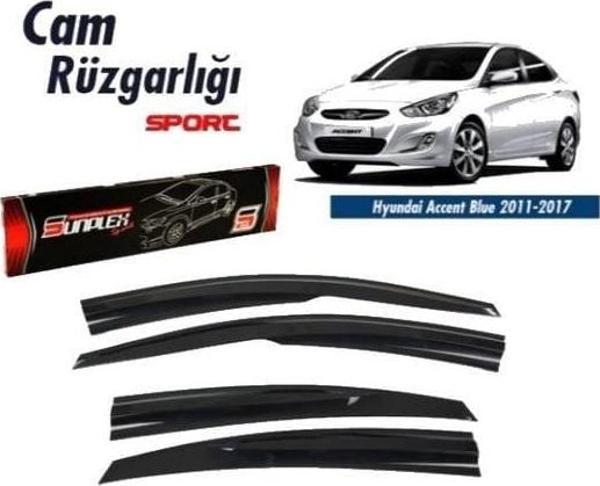 Hyundai Accent Blue Mugen Cam Rüzgarlığı 2011-2017 arası 4'lü Sunplex - Image 1