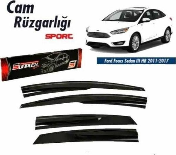 Ford Focus 3 ve 4 (hb-sd) Mugen Cam Rüzgarlığı 2011-2018 arası 4'lü Sunplex - Image 1