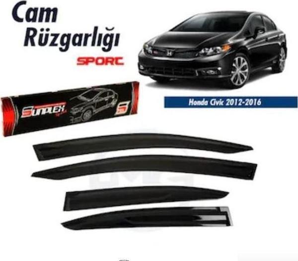 Honda Civic fb7 Mugen Cam Rüzgarlığı 2012-2016 arası 4'lü Sunplex - Image 1