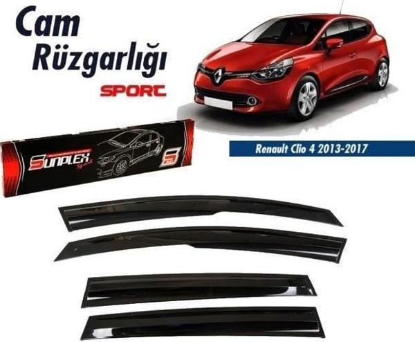 Renault Clio 4 Mugen Cam Rüzgarlığı 2012-2019 arası 4'lü Sunplex - Image 1