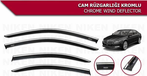 Skoda Superb Kromlu Cam Rüzgarlığı Niken 2015 sonrası - Image 1