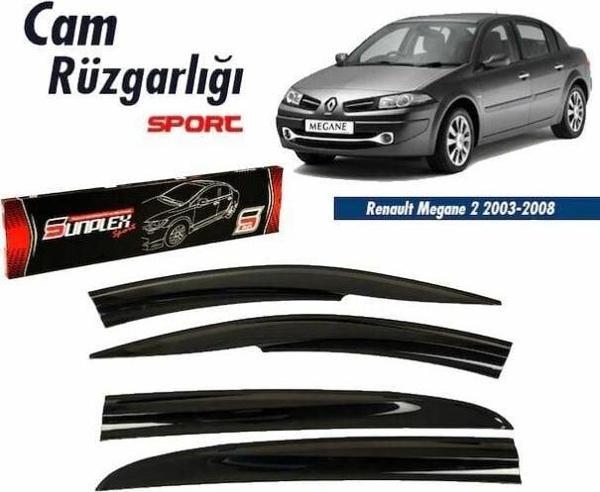 Renault Megane 2 sedan Mugen Cam Rüzgarlığı 2003-2008 arası 4'lü Sunplex - Image 1
